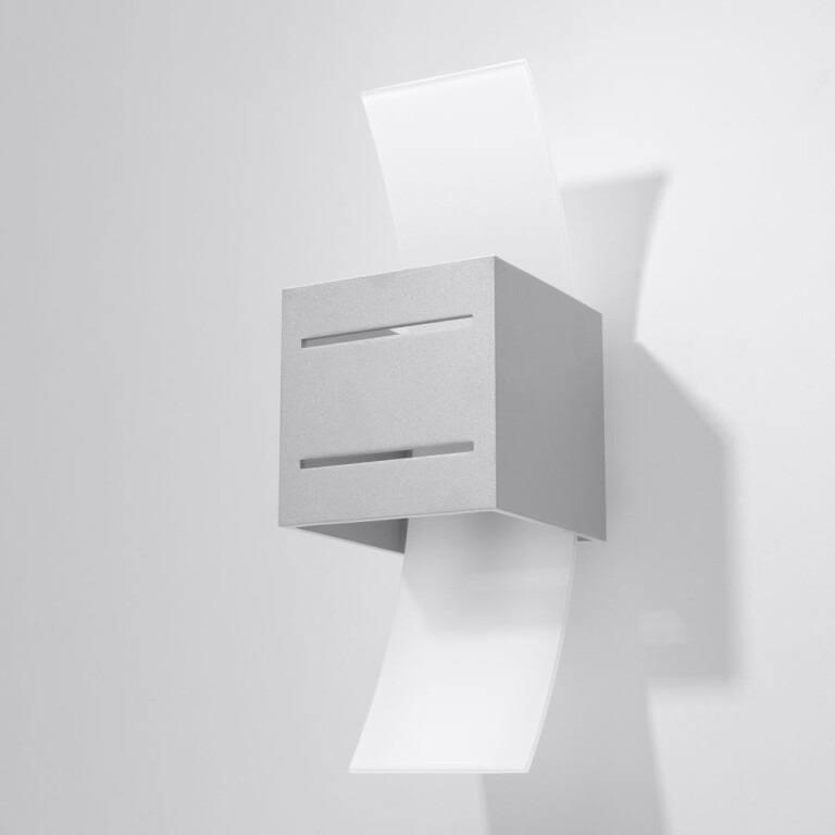 famlights famlights | Wandleuchte Artur aus Aluminium in Grau G9 max. 40W