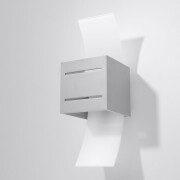 famlights | Wandleuchte Artur aus Aluminium in Grau G9 max. 40W