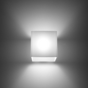 famlights | Wandleuchte Benjamin aus Glas in Weiß G9 max. 40W
