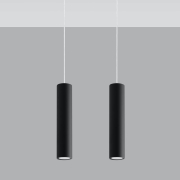 famlights | Pendelleuchte Brian aus Stahl in Schwarz GU10 max. 2 x 40W