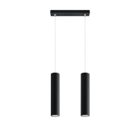 famlights | Pendelleuchte Brian aus Stahl in Schwarz GU10 max. 2 x 40W