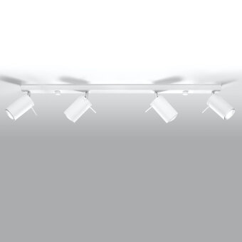 famlights famlights | Deckenspot Angelina aus Stahl in Weiß GU10 max 4 x 40 W 810 mm