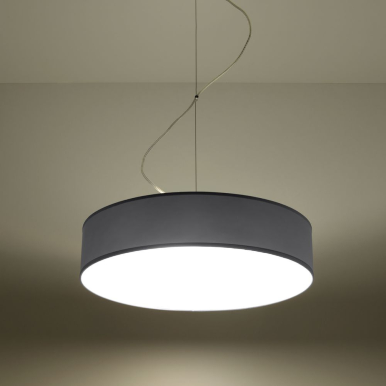 famlights famlights | Pendelleuchte Annalena aus Kunststoff in Silber E27 3 x 60 W 450mm