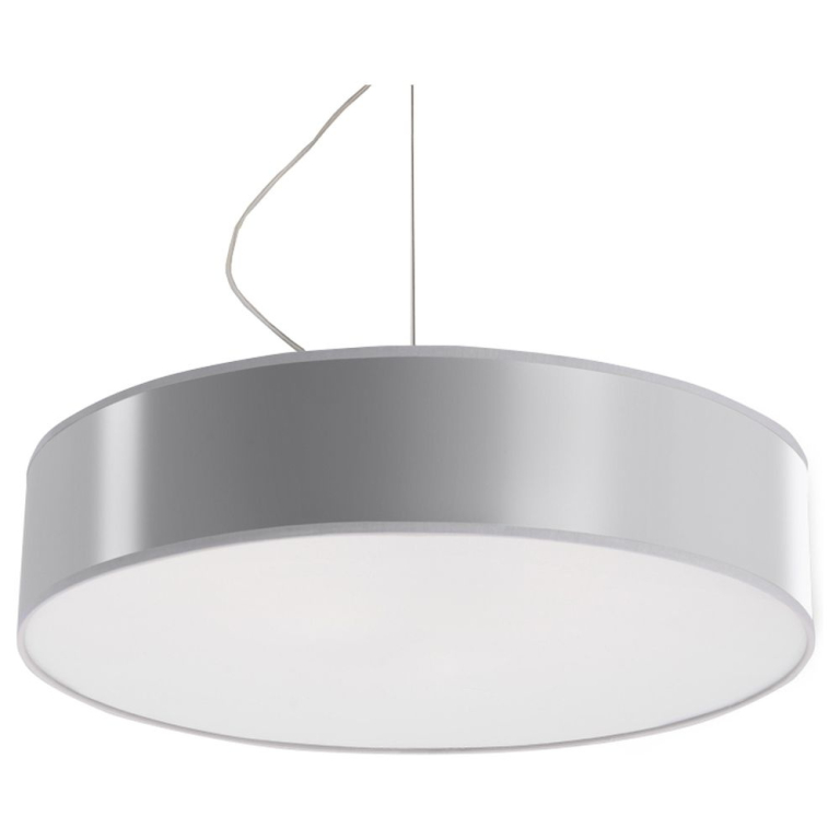 famlights famlights | Pendelleuchte Annalena aus Kunststoff in Silber E27 3 x 60 W 450mm