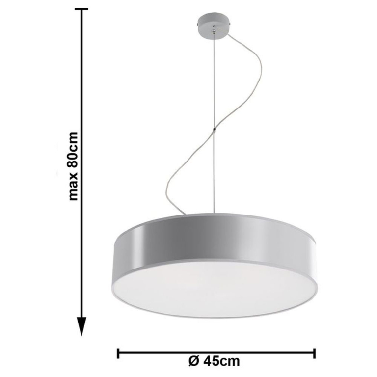 famlights famlights | Pendelleuchte Annalena aus Kunststoff in Silber E27 3 x 60 W 450mm