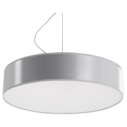 famlights | Pendelleuchte Annalena aus Kunststoff in Silber E27 3 x 60 W 450mm