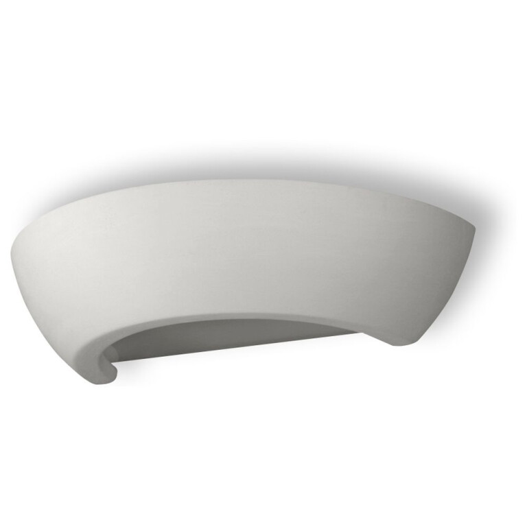 famlights famlights | Wandleuchte David aus Keramik in Weiß E27 1 x 60 W