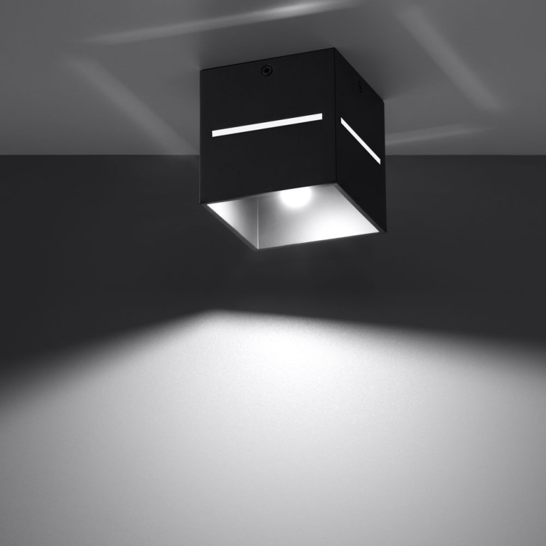 famlights famlights | Deckenaufbauleuchte Esther aus Aluminium in Schwarz G9 1 x 40 W