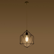 famlights | Pendelleuchte Helena aus Stahl in Schwarz E27 1 x 60 W
