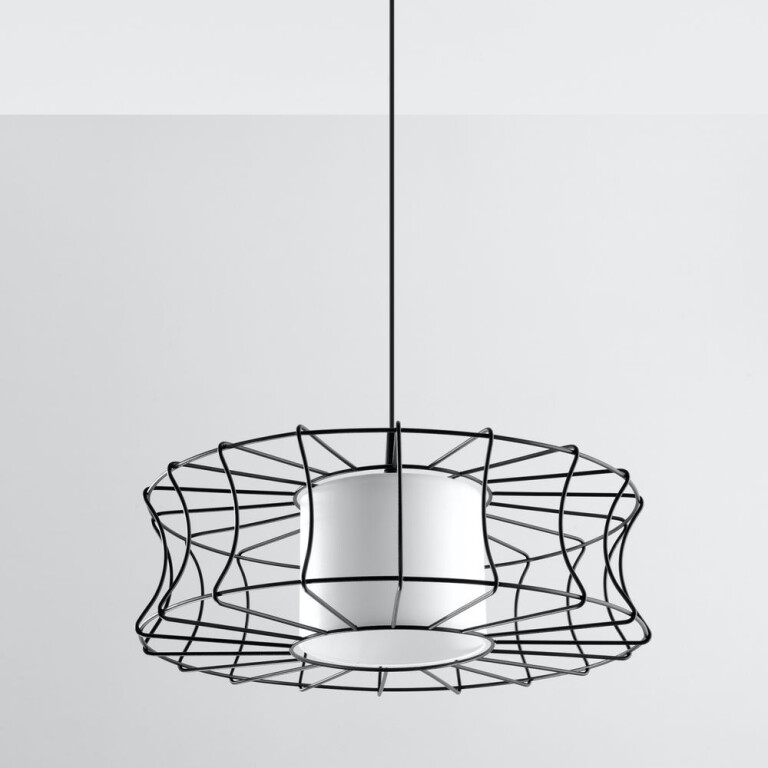 famlights famlights | Pendelleuchte Henrike aus Stahl in Schwarz E27 1 x 60 W