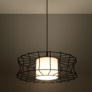 famlights | Pendelleuchte Henrike aus Stahl in Schwarz E27 1 x 60 W