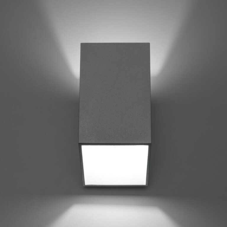 famlights famlights | Wandleuchte Jennifer aus Aluminium in Grau G9 1 x 40 W