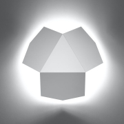 famlights | Wandleuchte Josephine aus Stahl in Weiß G9 2 x 40 W