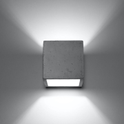 famlights | Wandleuchte Luis aus Beton in Grau G9 1 x 28 W