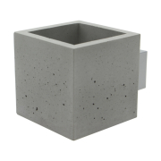 famlights | Wandleuchte Luis aus Beton in Grau G9 1 x 28 W