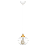 famlights | Pendelleuchte Mirko aus Metall in Weiß 1xE27 max.60W