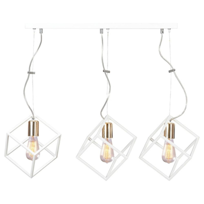 famlights | Pendelleuchte Julie aus Metall in Weiß 3 x E27  max.60W