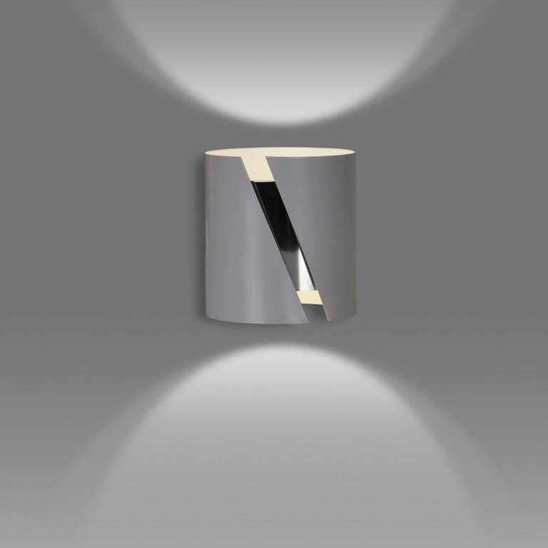 famlights | Wandleuchte Paul aus Metall in Grau G9 max.20W