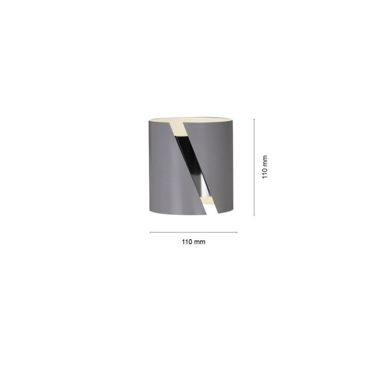 famlights | Wandleuchte Paul aus Metall in Grau G9 max.20W