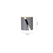 famlights | Wandleuchte Paul aus Metall in Grau G9 max.20W
