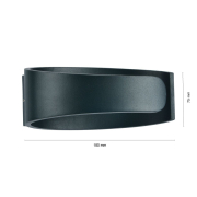 famlights | LED Außenwandleuchte Sven aus Aluminium in Anthrazit