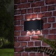 famlights | LED Außenwandleuchte Maximilian aus Aluminium in Anthrazit