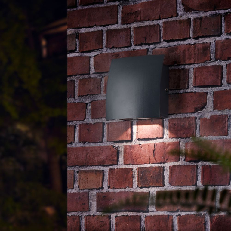 famlights famlights | LED Außenwandleuchte Lars aus Aluminium in Anthrazit