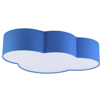 famlights | Kinderzimmer Deckenleuchte Malte Wolke in Blau 4xE27