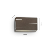 famlights | Wandleuchte Tabea aus Metall in Wenge G9 max.20W