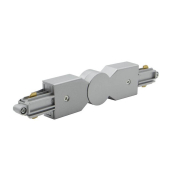 famlights | 1-Phasen Schienensystem verstellbarer Verbinder in Silber