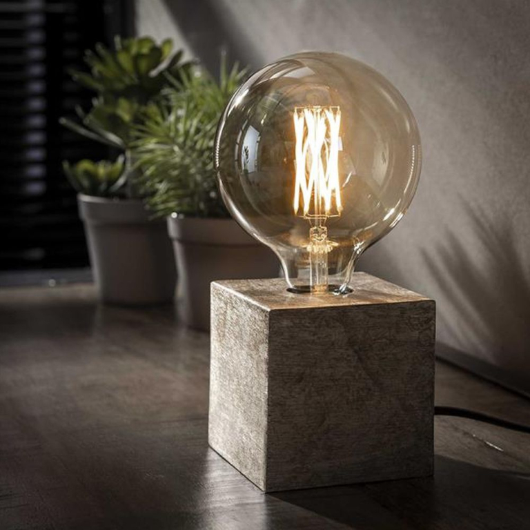 famlights famlights | Tischleuchte Mira in Nickel E27