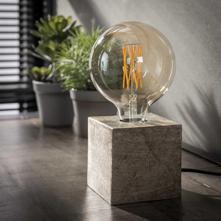 famlights famlights | Tischleuchte Mira in Nickel E27