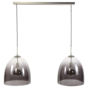 famlights | Pendelleuchte Madlen in Nickel E27 400mm 2-flammig