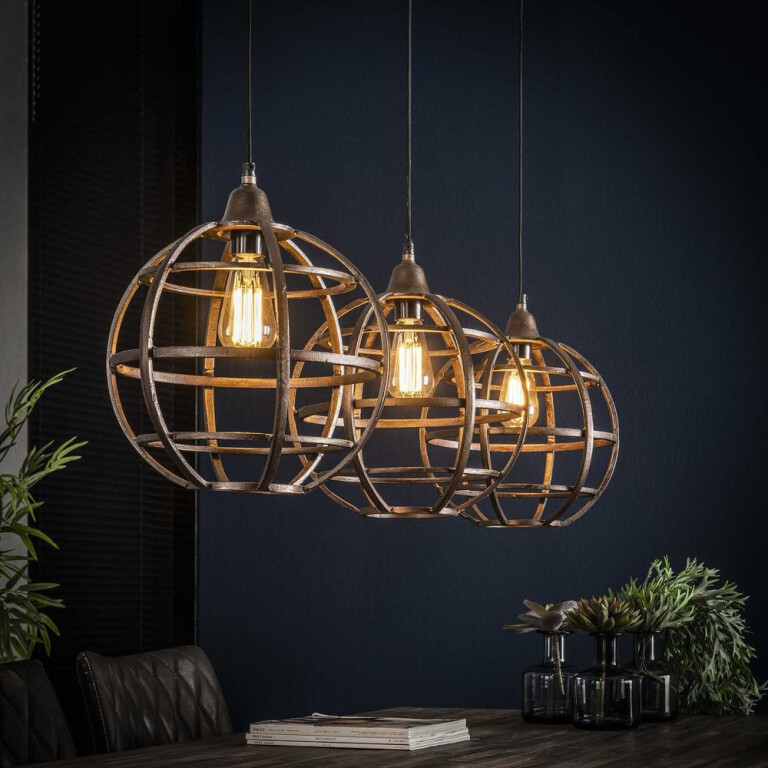 famlights famlights | Pendelleuchte Beatrice in Kupfer 3xE27 1200 mm