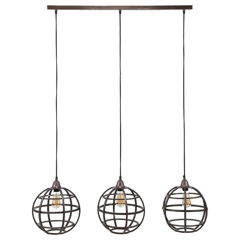 famlights famlights | Pendelleuchte Beatrice in Kupfer 3xE27 1200 mm