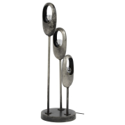 famlights | Tischleuchte Hailey in Silber E27 3-flammig