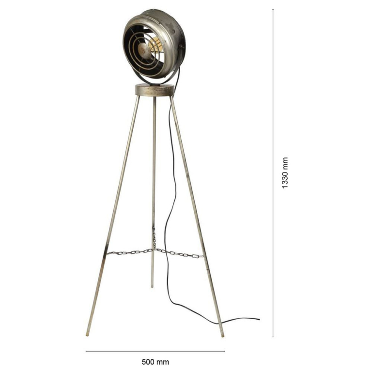 famlights | Stehleuchte Leo in Silber E27 1330mm