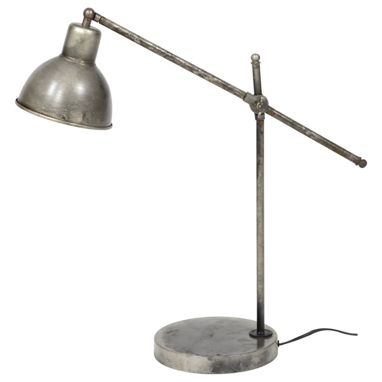 famlights famlights | Tischleuchte Kian in Silber E27