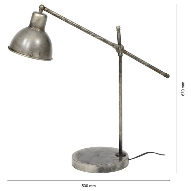 famlights famlights | Tischleuchte Kian in Silber E27