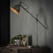 famlights | Tischleuchte Kian in Silber E27