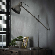 famlights | Tischleuchte Kian in Silber E27