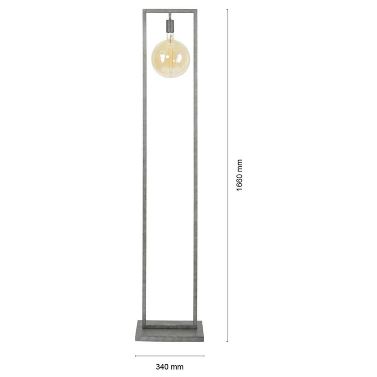 famlights famlights | Stehleuchte Ilay aus Metall in Schwarz-Silber E27