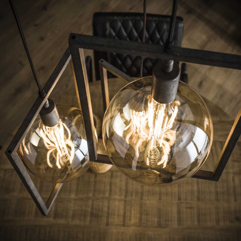 famlights famlights | Pendelleuchte Nilas in Silber aus Metall 3xE27