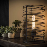 famlights | Tischleuchte Charlotta in Anthrazit E27