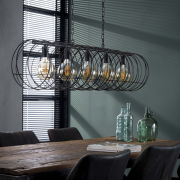 famlights | Pendelleuchte Charlotta in Anthrazit 5xE27