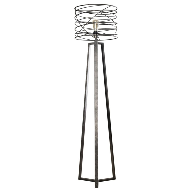 famlights famlights | Stehleuchte Riccardo aus Metall in Antharzit E27
