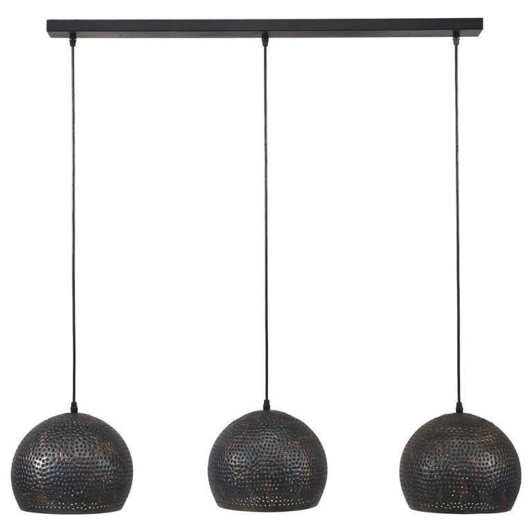 famlights famlights | Pendelleuchte Hanni in Schwarz 3xE27