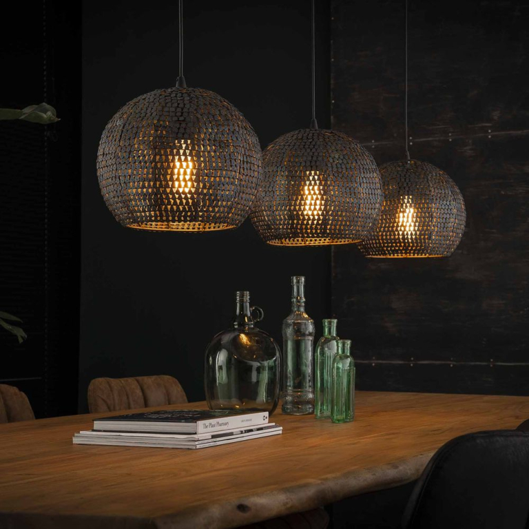 famlights famlights | Pendelleuchte Melody aus Metall in Schwarz 3xE27