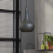 famlights | Pendelleuchte Nela in Schwarz E27 1-flammig