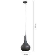 famlights | Pendelleuchte Nela in Schwarz E27 1-flammig